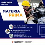 Importaciones bajo Materia Prima superan los USD 170 millones al cierre de abril